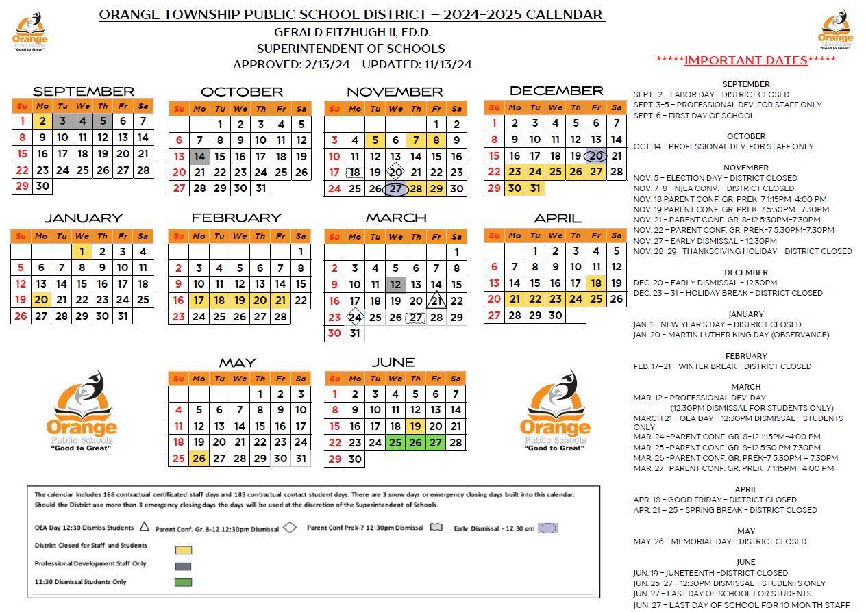 District Updated Calendar